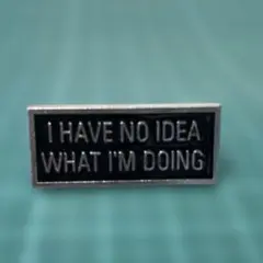 【匿名便】I HAVE NO IDEA WHAT I'M DOINGピンバッチ