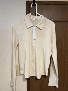 Women リブポロカーディガンQ