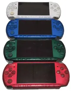 PSP-3000 4個セット 本体 レッド ブルー グリーン ホワイト