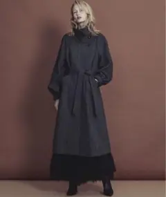 labelleetude ブッファン スリーブ コート ブラック