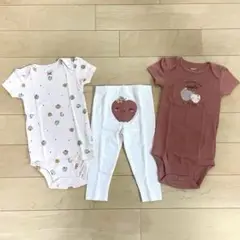 【新品】Carter's カーターズ りんご柄 ロンパース・レギンスセット