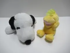 スヌーピー　ウッドストック　ぬいぐるみ　２体セット