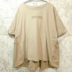 Vanilla studio　 3L オーバーサイズ　 Tシャツ　裾ギャザー