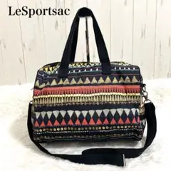 〖美品〗レスポートサック スモールウィークエンダー ボストンバッグ 総柄