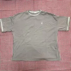 《JAVA ジャバコラボ》配色刺繍Tシャツ グレイッシュベージュ＊Ｌ