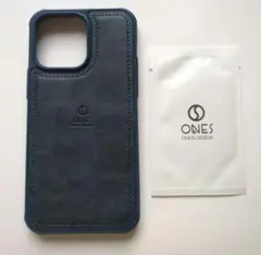 iPhone14ProMax レザーケース 米軍MIL規格 （ 星空ブルー)