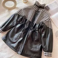 女性用の大きなpuレザーのコート,綿のジャケット,ルーズフィット,長いベルベEq