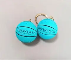 ブルー　キーホルダー　バスケットボール　2個　ペア　プレゼント