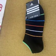 adidas ストライプ ソックス 23-25cm