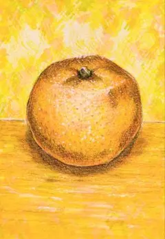 手描きイラスト「オレンジ」絵画