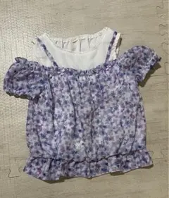 オフショルダー　トップス　ユニコーン　110cm 着画あり。