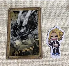ヒロアカ 原画展 オールマイト 箔押しクリアカード スイパラステッカー