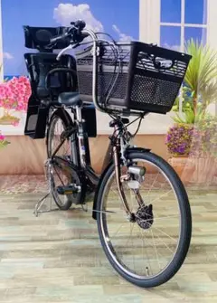 4486 電動自転車ヤマハ子供乗せ 26インチ ハイクオリティ ブラウン