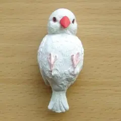 kotoriiro　白文鳥　レジン　にぎころ　バードフィギュア　置物　仰向け