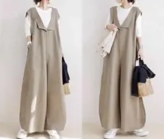 ゆったりサロペットパンツ