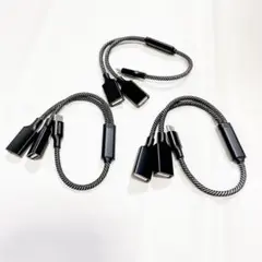 USB C 分岐器 USB CプラグからダブルUSB ケーブルアダプタ 3本