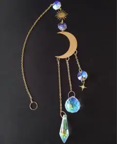 幸福 虹の月 光 引き寄せ サンキャッチャー インテリア