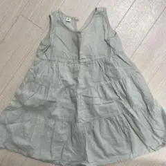 薄緑 ノースリーブ ワンピース 80