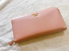 【正規品】プラダ PRADA サフィアーノ ラウンド 長財布 ピンク