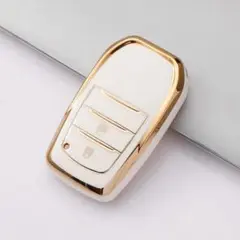 トヨタ スマートキーケース TPU キーカバー 白金 2ボタン ハリアー