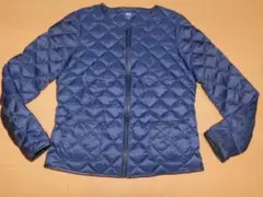ユニクロ★美品ノーカラーライトダウンジャケット★M寸