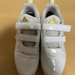 adidas トレーニングシューズ アップ　白　野球　25.0 25.5