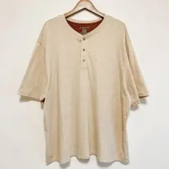 puritan ヘンリーTシャツ ベージュ オーバーサイズ 古着屋vintage