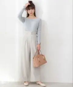 【未使用】PROPORTION BODY DRESSING ベルト付ワイドパンツ