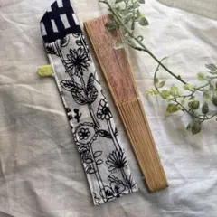 ★ハンドメイド★ ミナペルホンletter of flower扇子ケース★箸入れ