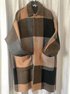 ⭐️美品⭐️STUDIOUS ブロックチェックドルマンオーバーコート