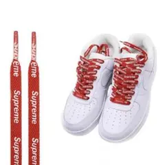 シュプリーム　supreme 靴紐　赤 ロゴ　新品　未使用