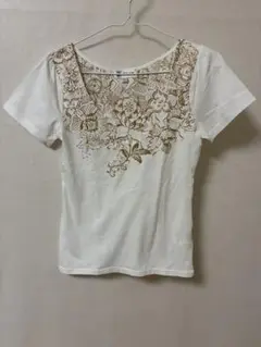 MIGUEL KLEIN 花柄刺繍 半袖Tシャツ 38