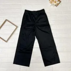 UNIQLO ユニクロ ワイド カジュアルパンツ ブラック シンプル 着心地快適