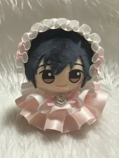 ぬい服 ヘッドドレス＆フリルドレス ピンク