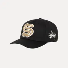 stussy MID-DEPTH CHENILLE S SNAPBACK 黒