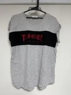 jouetie × THRASHER ロゴ Tシャツ グレー/ブラック