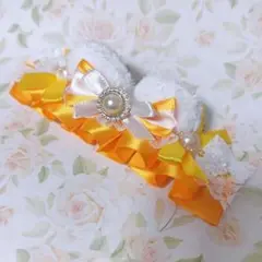 [Y20]おまんじゅう用くま耳ヘッドドレス[オレンジ]