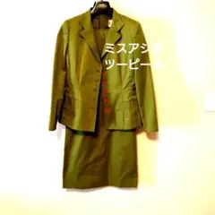ミスアシダ グリーン ジャケット アンサンブル ワンピース 美品