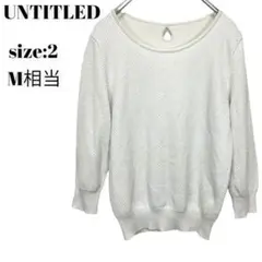 UNTITLED アンタイトル シャツ トップス ラメ入 おしゃれ 上品 M 2