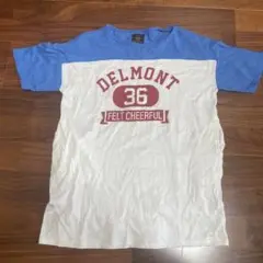 美品DEL MONT Tシャツ 120サイズ ホワイト/ブルー