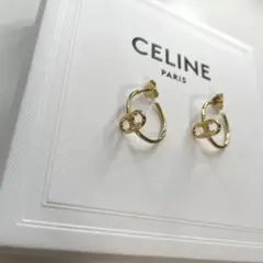 レア 人気完売品 セリーヌ ピアス マイヨン トリオンフ フープピアス