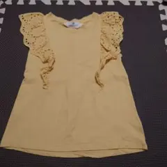 H&M イエロー レースフリル Tシャツ 6-8Y 120cm