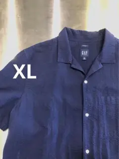 値下げGAPギャップシャツシアサッカーネイビー