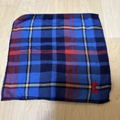 チェック柄 ディズニー　ミッキーマウス　タオル地ハンカチ 約20cm