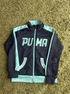 PUMA ジップアップジャケット ネイビー/ミント　130