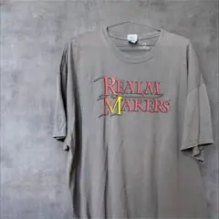 【GILDAN】REALM MAKERS Tシャツ グレー　2XL 古着　海外