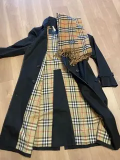 値下 バーバリー ロンドン トレンチコート ノバチェック カシミア マフラー