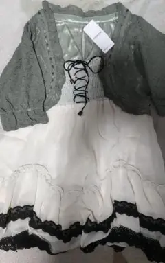 axes femme レースボレロレイヤード風チュニック