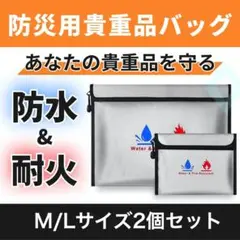 耐火バッグ 2個 防災 耐水 防火袋 耐火袋 防火 防水 セーフティーバッグ