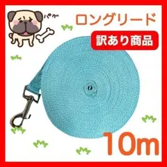 犬 リード ロングリード 10m 水色 訳あり 小型犬 中型犬 トレーニング